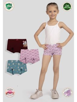 TRESNOVA - Girls Multi-Color Printed Soft BoxersPack of 3