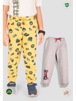 TRESNOVA - Grey Cotton Regular Joggers (Pack of 2)