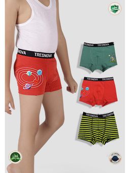 TRESNOVA - Boys Multi-Color Cotton Trunks (Pack of 3)