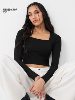 The Souled Store - Originals Crop-Top: Rich Black Women