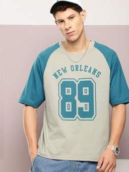 DILLINGER - Grey Typographic Oversized T-shirt