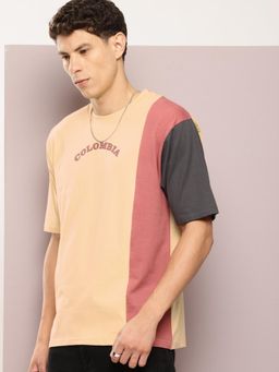 DILLINGER - Beige Typographic Oversized T-shirt