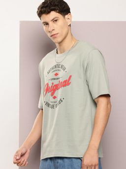 DILLINGER - Grey Graphic Oversized T-shirt