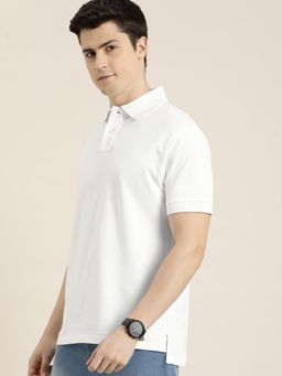DILLINGER - White Solid Regular Polo T-shirt