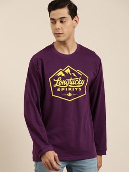 DILLINGER - Typographic Purple Oversized T-Shirt