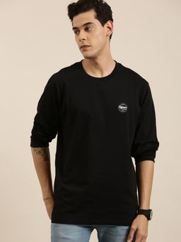 Difference of Opinion - Black Graphic Oversized T-Shirt