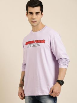 Difference of Opinion - Lavender Typographic Oversized T-Shirt