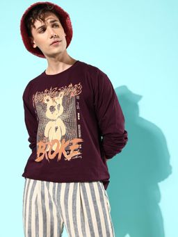 Difference of Opinion - Maroon Oversized T-Shirt