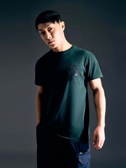 Pepe Jeans - Men Green Typography Print Half Sleeves T-Shirt