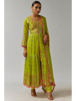 Gopi Vaid - Riana Tiered Kurta with Churidar and Dupatta