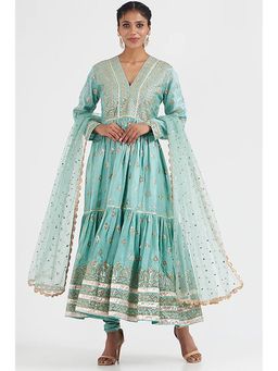 Gopi Vaid - Suhana Ag Tiered Churidar With Dupatta