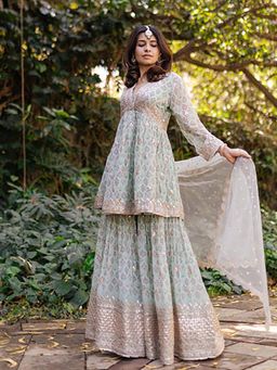 Gopi Vaid - Nusrat Peplum Sharara Set