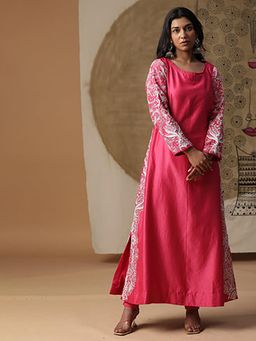 Arpita Sulakshana - Pink A Line Kurta And Pants With Dupatta