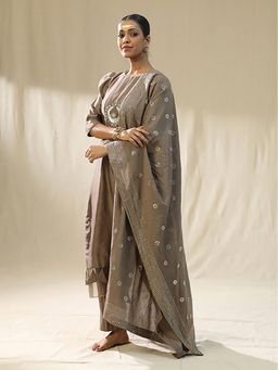 Arpita Sulakshana - Mocha Bali Kurta With Trousers And Dupatta