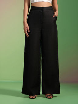 RSVP by Nykaa Fashion - Black Straight Fit Pant
