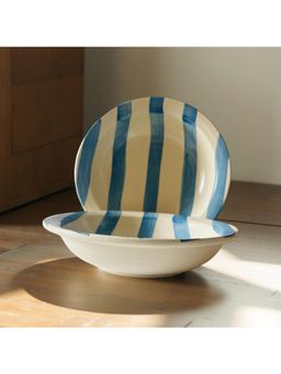 Lupaava - Ceramic Pasta Plate - Blue