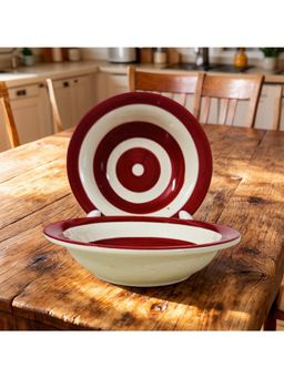 Lupaava - Ceramic Pasta Plate - Red