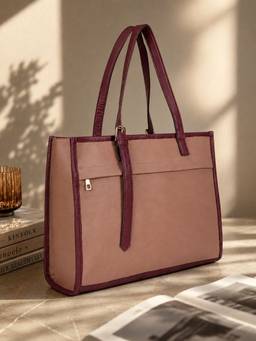 Yelloe - Women Pink Synthetic Tote Bag