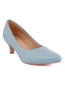 Rubeezz - Solid Blue Kitten Heels
