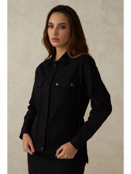 Virgio - Women Black Solid Shacket