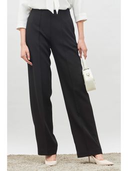 SALT Attire - Black High Rise Straight Trousers