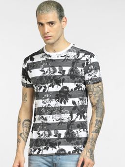 Jack & Jones - Black Striped Crew Neck T-shirt