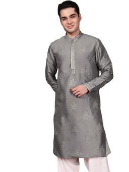 Gahan - Mens Contemporary Sequin Detailing Grey Kurta