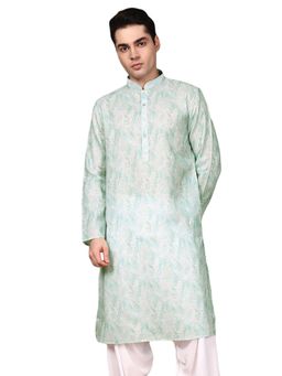 Gahan - Mens Floral Green Kurta
