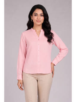 Twenty Dresses by Nykaa Fashion - Womens Pink Vertical Stripes Shirt