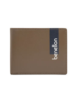 United Colors of Benetton - Men Leather Global Coin Wallet Olive