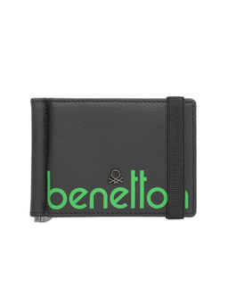 United Colors of Benetton - Men Leather Money Clip Black