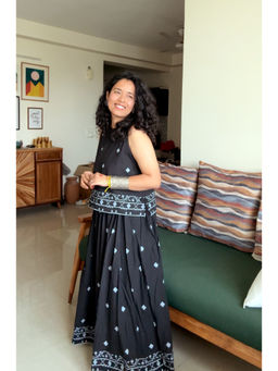 Babhru - Nomadic Black Printed Skirt Set