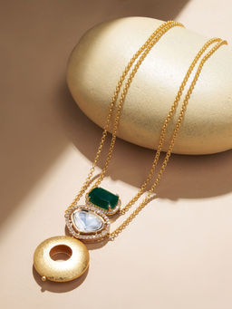 Joules By Radhika - Wondrous Green Emerald Necklace