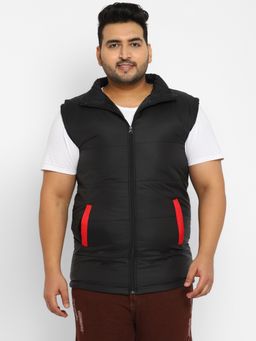 Urbano Plus - Men's Black Sleeveless Zippered Puffer Jacket