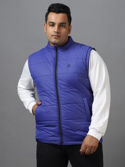 Urbano Plus - Men's Blue Sleeveless Zippered Puffer Jacket