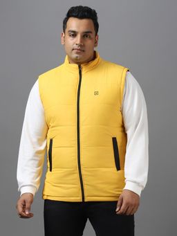 Urbano Plus - Men's Yellow Sleeveless Zippered Puffer Jacket