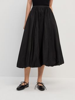 Pomelo - Balloon Midi Skirt - Black