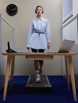 Pomelo - Stripe Shirt Dress - Baby Blue