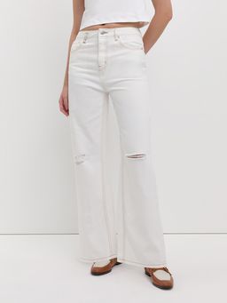 Pomelo - Distressed Jeans - Off-White