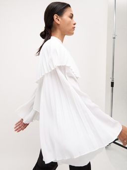 Pomelo - Pleated Blouse Top- White