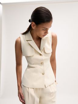 Pomelo - Layered Vest - Ivory