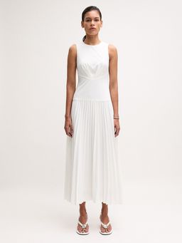 Pomelo - Pleated Dress - Ivory