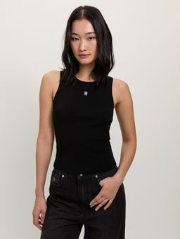 Pomelo - Sleeveless Knit Top - Black