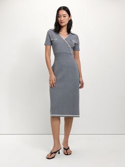 Pomelo - Knit Dress - Mid Grey