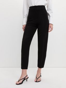 Pomelo - Tailored High-Waist Pants - Black