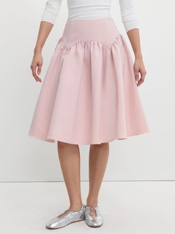 Pomelo - Gathered Flared Skirt - Light Pink