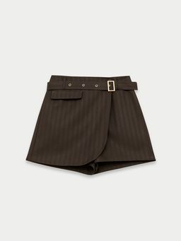 Pomelo - Belted Skort - Brown