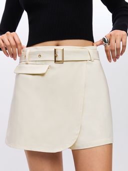 Pomelo - Belted Skort - Cream