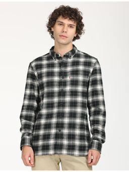 Levi's - Men Cotton Checks Slim Fit Collar Neck Black Casual Shirt