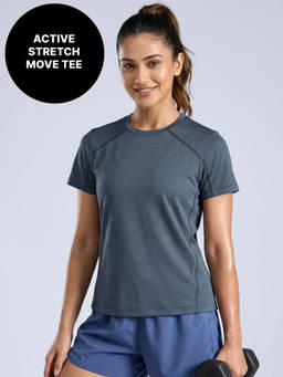 Kica - Cool Tech Gym Tee with Stretch,Quick-Dry & Breathable Mesh for HIIT Workouts KIC025 Grey